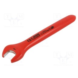 1 pcs x UNIOR - 612180 - Wrench, insulated,single sided,spanner, 15mm, 110/2VDEDP