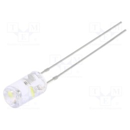 2 pcs x OPTOSUPPLY - OSW5DF5MC1B - LED, 5mm, white cold, blinking, 330÷500mcd, 120°, 3÷5V, 1.5Hz