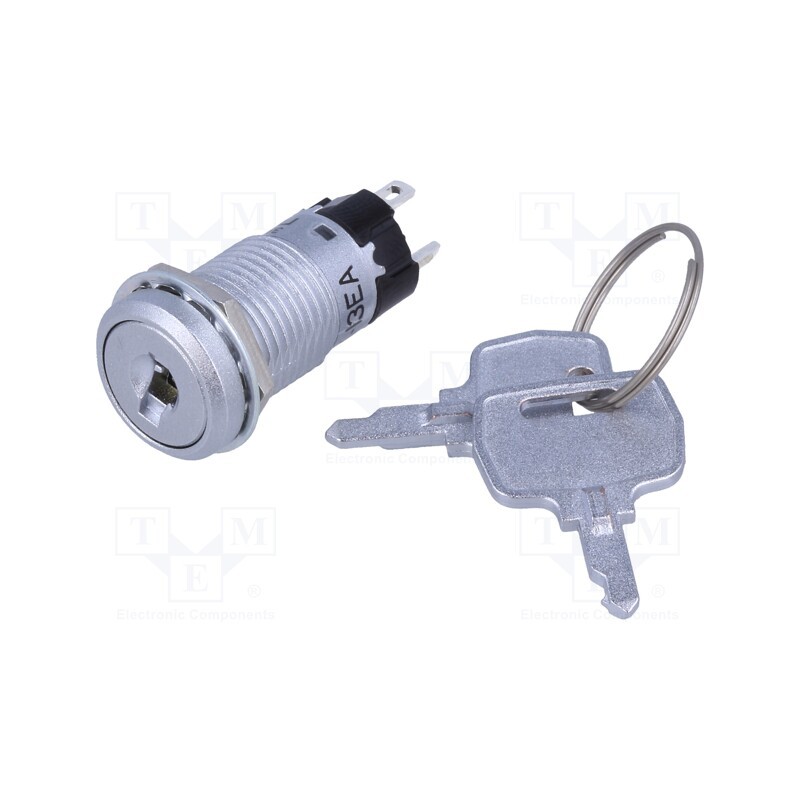 1 pcs x NKK SWITCHES - SK13EAW01 - Switch: key switch, Stabl.pos: 3, Contacts: SPDT, Rinsul min: 100MΩ