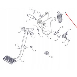 P5p21201182 clutch pedal spring