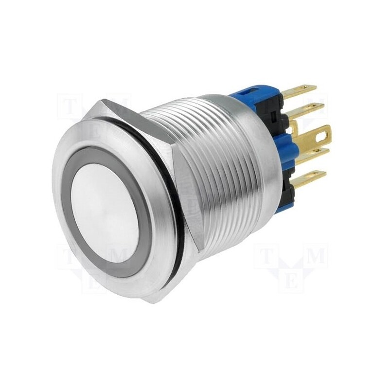 1 pcs x ONPOW - GQ22-11ZE/B/12V - Switch: vandal resistant, Pos: 2, SPST-NO + SPST-NC, 3A/220VAC