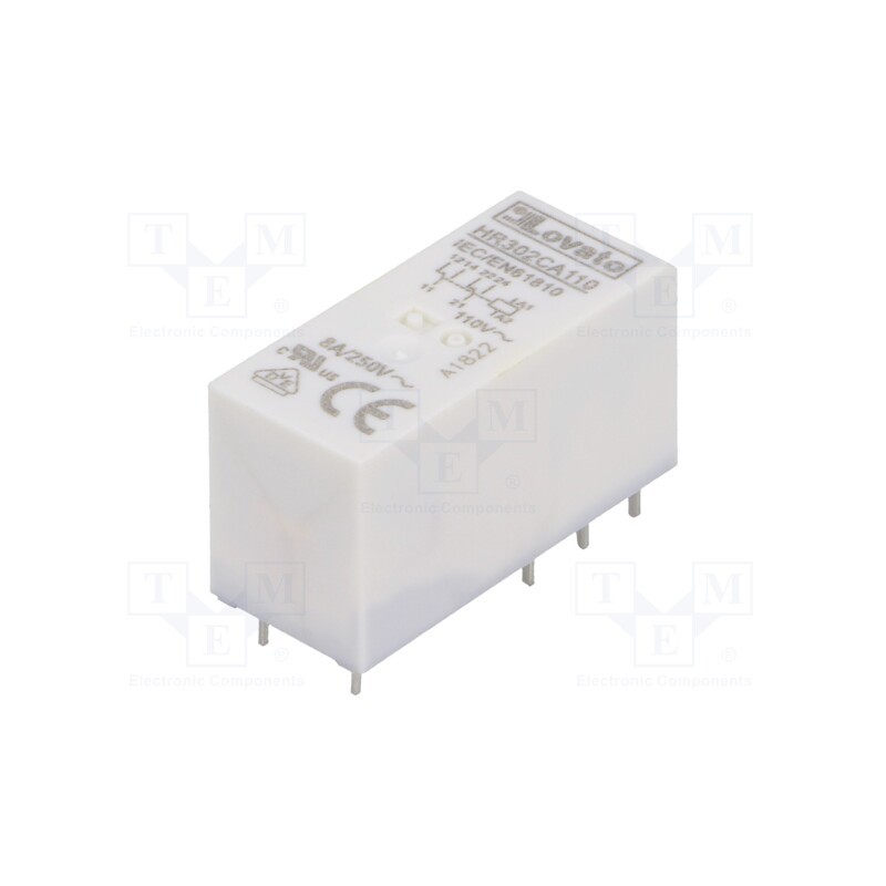 1 pcs x LOVATO ELECTRIC - HR302CA110 - Relay: electromagnetic, DPDT, Ucoil: 110VAC, 8A, 8A/250VAC, socket