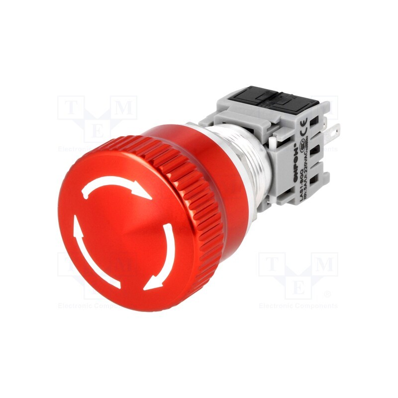 1 pcs x ONPOW - LAS1-BGQ-11TS - Switch: vandal resistant, Pos: 2, SPDT, 3A/220VAC, 5A/24VDC, IP65