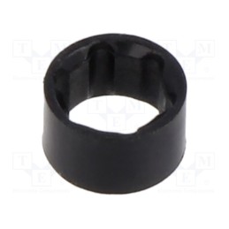 1 set x BIVAR - CR-104 - LED holder, 3mm, two-piece, black, UL94V-2, L: 5mm, Mat: polyamide