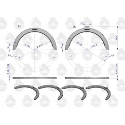 Set of half rings n060 ursus c330 original