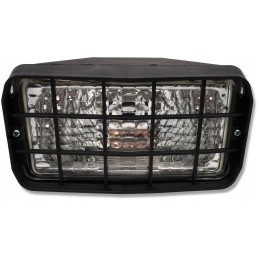 Rectangular work lamp with halogen grid and handle