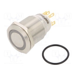 1 pcs x ONPOW - LAS1GQ22-11ZE/R/12V/S - Switch: vandal resistant, Pos: 2, SPDT, 3A/220VAC, 5A/24VDC, IP65