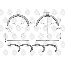 A set of half rings nom ursus c330 original