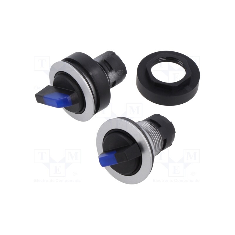 1 pcs x SCHLEGEL - RRJWBL_BL - Switch: rotary, 22mm, Stabl.pos: 3, depending on the holder, IP65