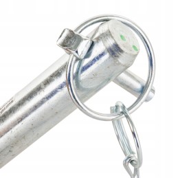 Connector hitch pin with handle and cotter pin