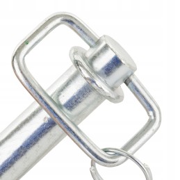 Connector hitch pin with handle and cotter pin