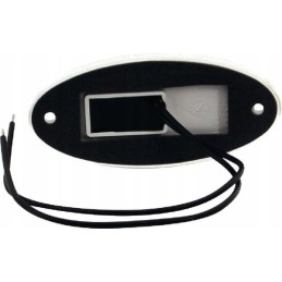 LED marker lamp, oval, 12 24v, white, screw-on