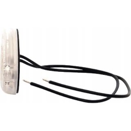 LED marker lamp, oval, 12 24v, white, screw-on