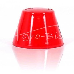 Tall red outline lamp shade