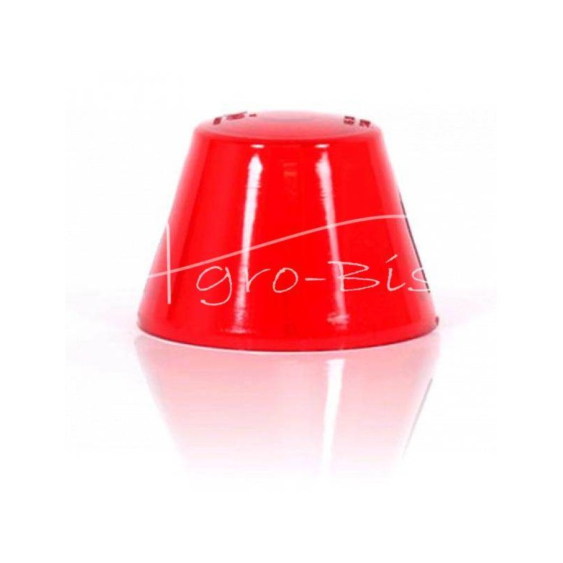 Tall red outline lamp shade