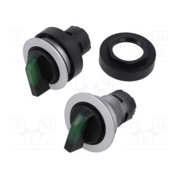 1 pcs x SCHLEGEL - RRJWAL_GN - Switch: rotary, 22mm, Stabl.pos: 2, depending on the holder, IP65