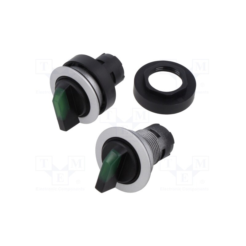 1 pcs x SCHLEGEL - RRJWAL_GN - Switch: rotary, 22mm, Stabl.pos: 2, depending on the holder, IP65