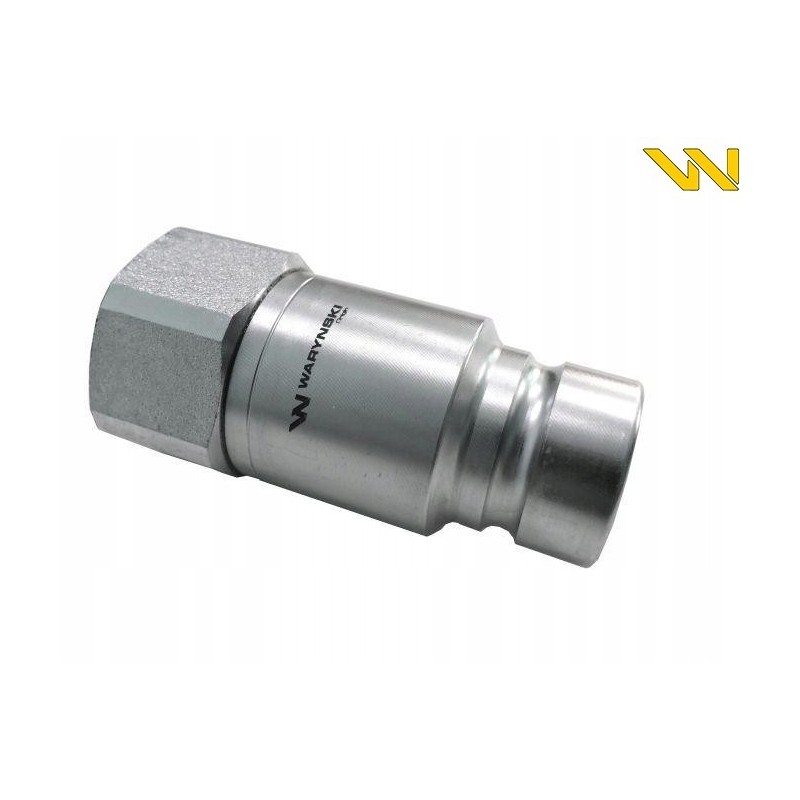 Hydraulic quick coupling, dry-cut plug