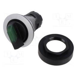 1 pcs x SCHLEGEL - RRJWBL_GN - Switch: rotary, 22mm, Stabl.pos: 3, depending on the holder, IP65