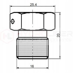 Metric thread plug M16x1 5 for plugging the cable