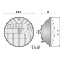 Optical element of the R2 Ursus Wesem RE03109 headlamp