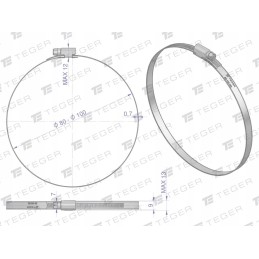 Clamping band 80 100 worm clamp w2 st