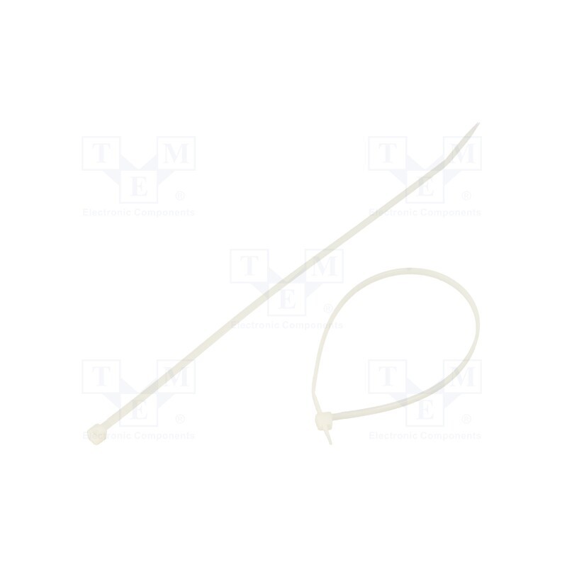 100 pcs x PANDUIT - PLT2M-C - Cable tie, L: 203mm, W: 2.5mm, polyamide, 80N, natural, Ømax: 51mm
