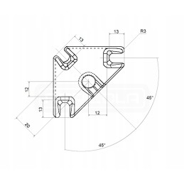 Triangular end bracket for Nimco joystick