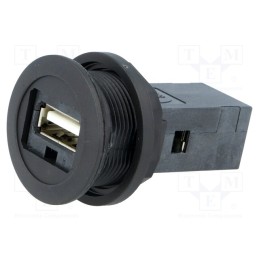 1 pcs x HARTING - 9454521903 - USB socket, 22mm, har-port, -25÷70°C, Ø22.3mm, IP20, black