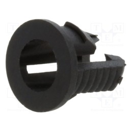 1 pcs x BIVAR - C-103-SR - LED holder, 3mm, one-piece, black, UL94V-2, L: 5.1mm, Mat: polyamide