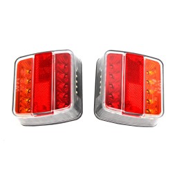 A pair of square LED trailer rear lights