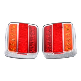 A pair of square LED trailer rear lights