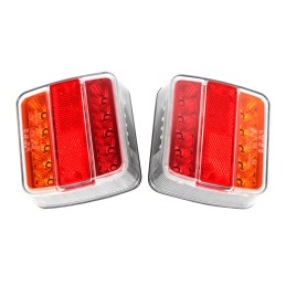 A pair of square LED trailer rear lights