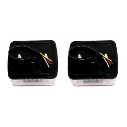 A pair of square LED trailer rear lights