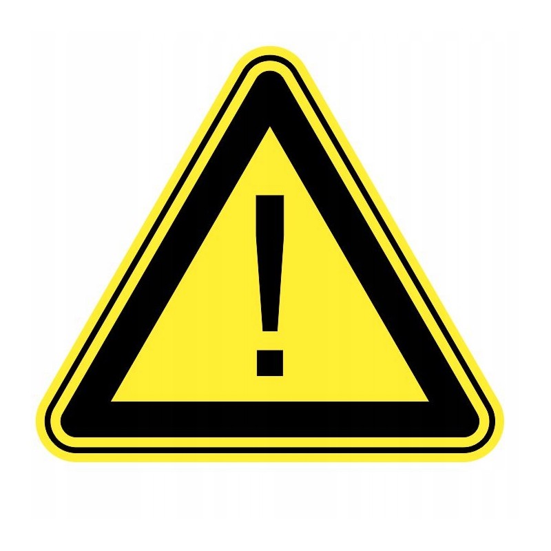 Sticker general warning sign, note, 25 cm