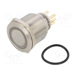 1 pcs x ONPOW - LAS1GQ25-11ZE/R/12V/S - Switch: vandal resistant, Pos: 2, SPDT, 3A/220VAC, 5A/24VDC, IP65