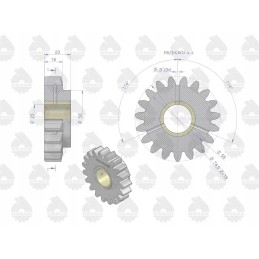 Reverse gear wheel C 330 original Ursus