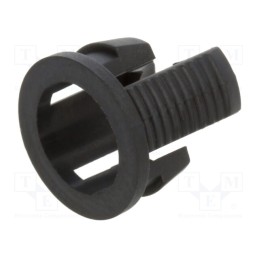 1 pcs x BIVAR - C-105-SR - LED holder, 5mm, one-piece, black, UL94V-2, L: 5mm, Mat: polyamide