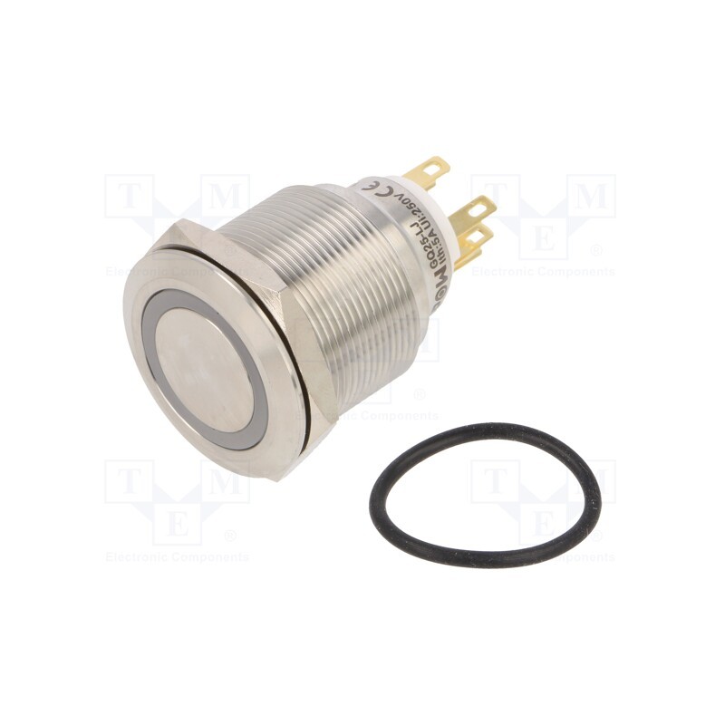 1 pcs x ONPOW - LAS1GQ25-11ZE/W/12V/S - Switch: vandal resistant, Pos: 2, SPDT, 3A/220VAC, 5A/24VDC, IP65