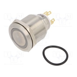 1 pcs x ONPOW - LAS1GQ25-11ZE/B/24V/S - Switch: vandal resistant, Pos: 2, SPDT, 3A/220VAC, 5A/24VDC, IP65