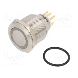 1 pcs x ONPOW - LAS1GQ25-11ZE/Y/12V/S - Switch: vandal resistant, Pos: 2, SPDT, 3A/220VAC, 5A/24VDC, IP65