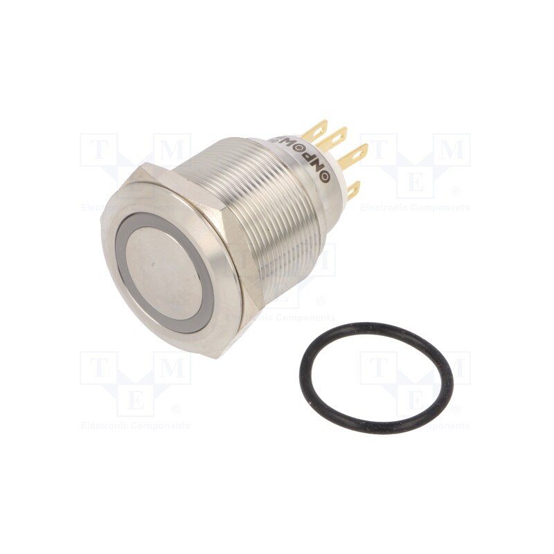 1 pcs x ONPOW - LAS1GQ25-11ZE/Y/12V/S - Switch: vandal resistant, Pos: 2, SPDT, 3A/220VAC, 5A/24VDC, IP65