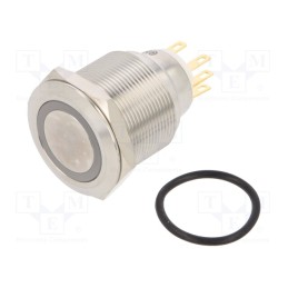 1 pcs x ONPOW - LAS1GQ25-11ZE/B/12V/S - Switch: vandal resistant, Pos: 2, SPDT, 3A/220VAC, 5A/24VDC, IP65