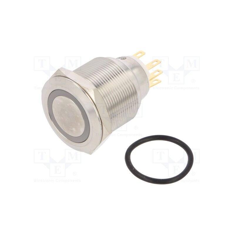 1 pcs x ONPOW - LAS1GQ25-11ZE/B/12V/S - Switch: vandal resistant, Pos: 2, SPDT, 3A/220VAC, 5A/24VDC, IP65