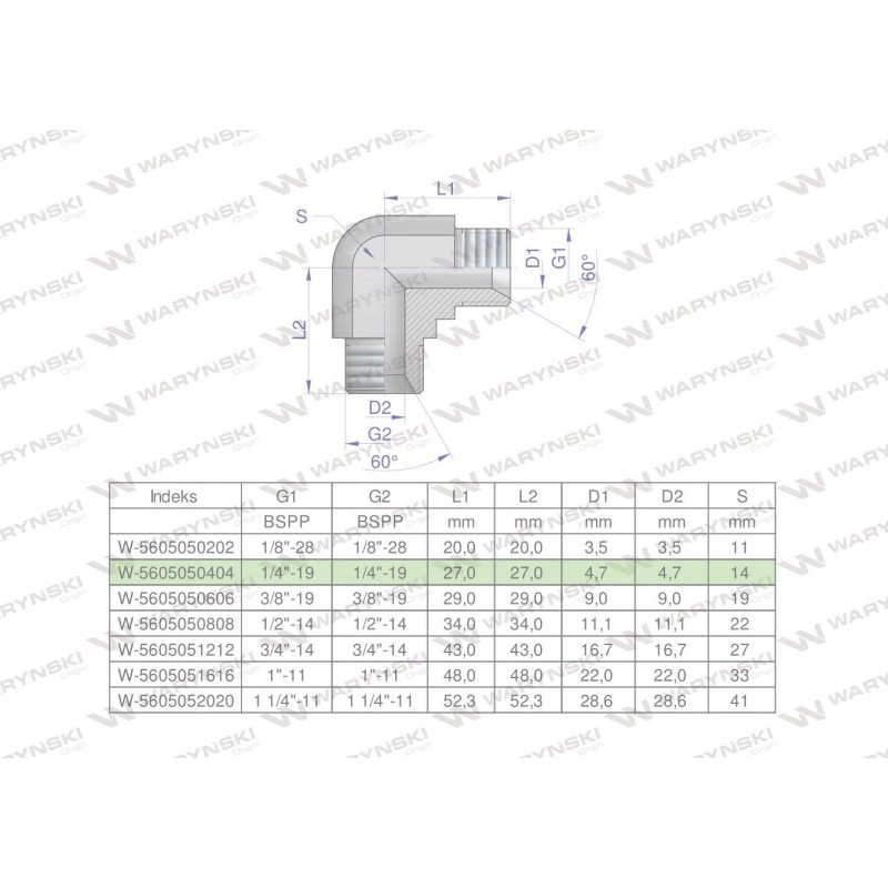 Hydraulic elbow inch bb 1 4 bsp xw 2 pcs