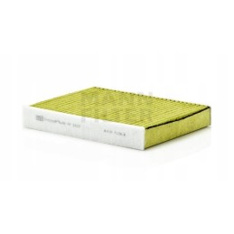 Cabin filter with polyphenol and activated carbon