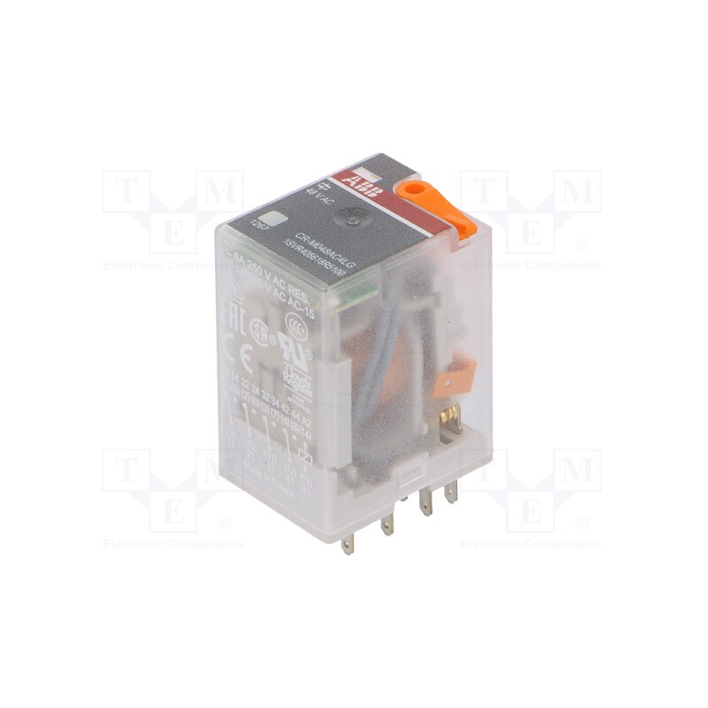 1 pcs x ABB - 1SVR405618R5100 - Relay: electromagnetic, 4PDT, Ucoil: 48VAC, Icontacts max: 6A