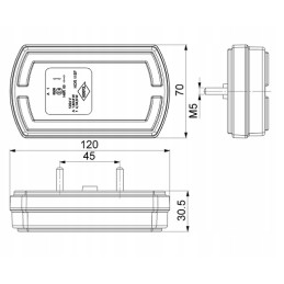 Combined front lamp 32 LED neon flasher Horpol