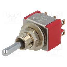 1 pcs x C&K - 7205SYZQE - Switch: toggle, Pos: 3, DP3T, (ON)-OFF-(ON), 2A/250VAC, 5A/28VDC