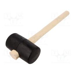 1 pcs x STAHLWILLE - 70140003 - Hammer, 350mm, 780g, 75mm, round, rubber, wood, Shore hardness: 90